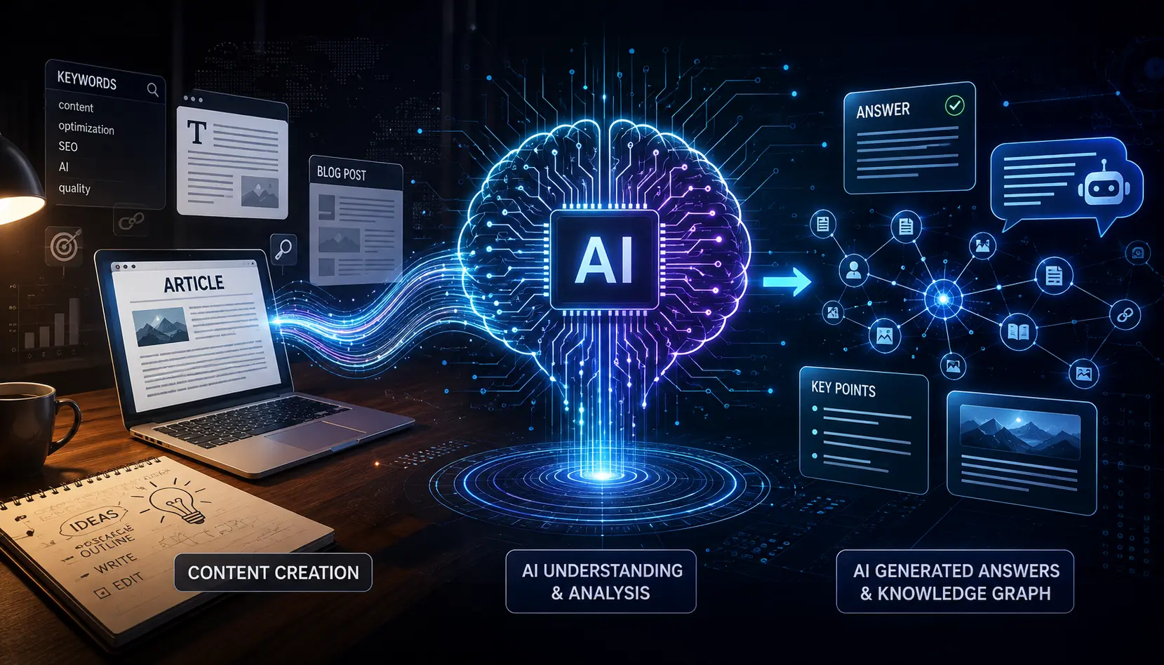 什么是 AIO (Artificial Intelligence Optimization)?了解 AI 时代最新内容优化方法,学习如何优化网站文章结构、提升内容可信度,让 ChatGPT、Google AI Overview 和其他 AI 搜索系统更容易发现、理解并引用你的内容。